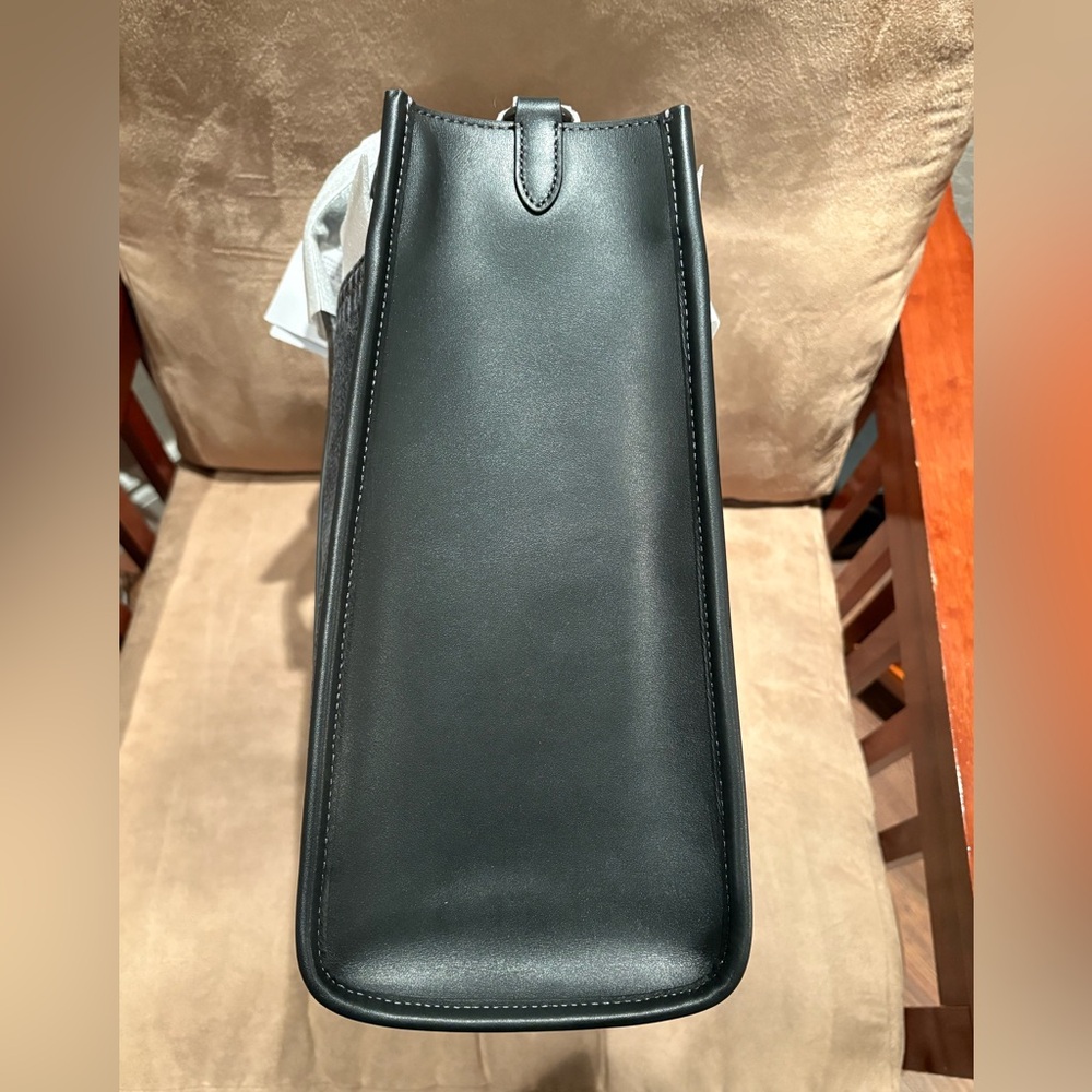 Coach Wesley Tote In Denim - Washed Black - Picture 9 of 13